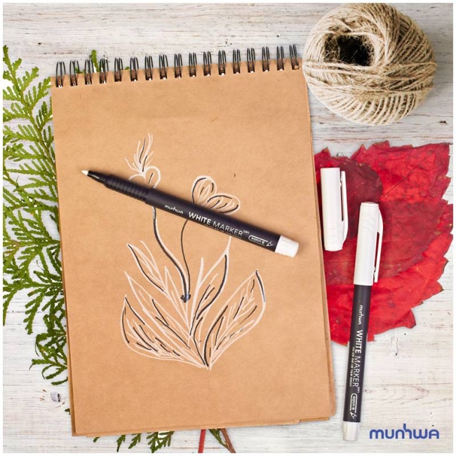Маркер перманентный белый MunHwa с пулевидным пером 1 мм купить в магазине маркеров ArtCraft.Space с доставкой Маркер перманентный белый MunHwa с пулевидным пером 1 мм купить в магазине маркеров ArtCraft.Space с доставкой