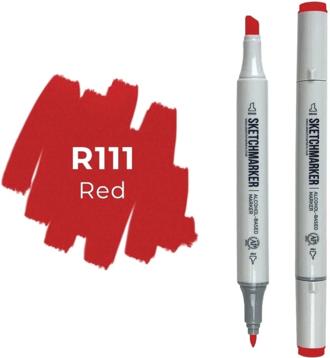Маркер SKETCHMARKER двухсторонний на спирт.основе цв.R111 Красный