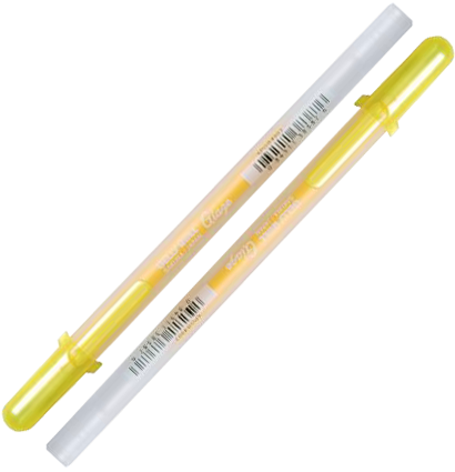 Глянцевая ручка-контур Sakura Glaze 3D Roller Yellow для всех поверхностей желтая купить в магазине для скетчинга и леттеринга ArtCraft.Space