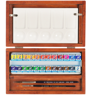 Набор акварельных красок Van Gogh National Gallery 24цв кювета деревянный короб Набор акварельных красок Van Gogh National Gallery 24цв кювета деревянный короб