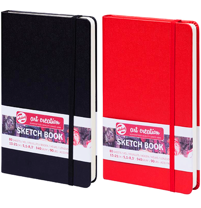 Скетчбук красный для зарисовок Art Creation Sketchbook Royal Talens с резинкой А5 / 80 листов / 140 гм купить в художественном магазине ArtCraft.Space с доставкой по РФ и СНГ