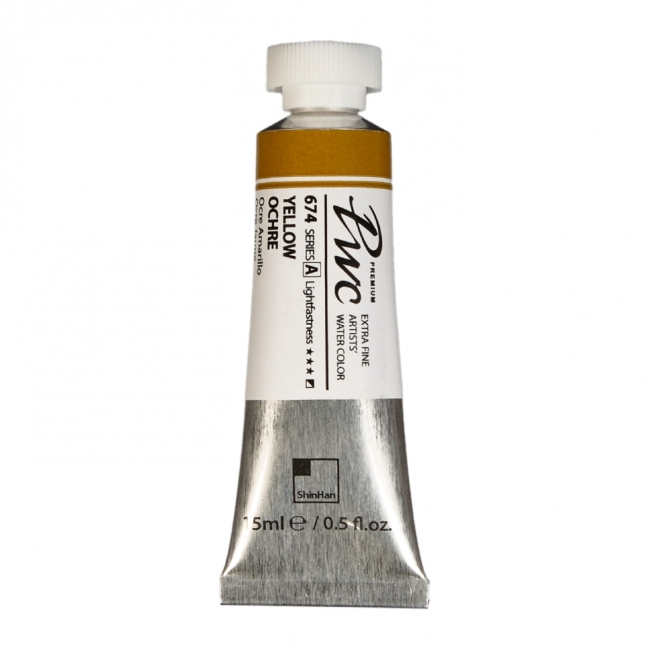 Краска акварельная SH PWC туба 15мл №674 (A) желтая охра,
