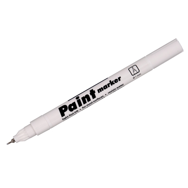 Маркер-краска Centropen "Paint Marker 9211", белая, игольчатый, 0,7 мм, лаковый, блистер