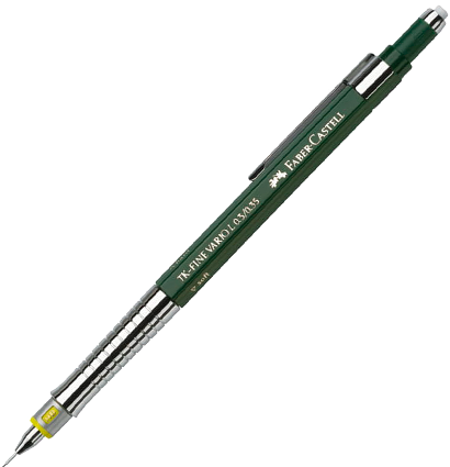 Карандаш механический Faber-Castell TK-Fine Vario L зеленый, грифель 0.35 мм HB купить в магазине ArtCraft.Space