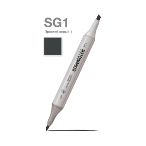 Маркер SKETCHMARKER двухсторонний на спирт.основе цв.SG1 Простой серый 1 Маркер SKETCHMARKER двухсторонний на спирт.основе цв.SG1 Простой серый 1