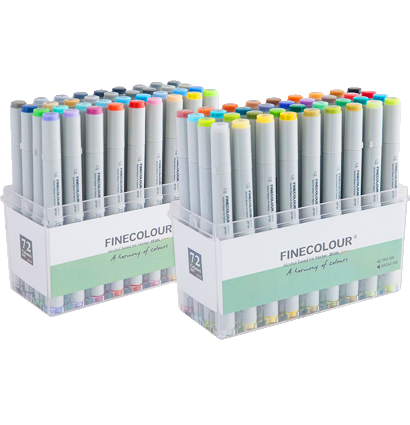 Finecolour Junior набор спиртовых маркеров 72 цвета в фирменных кейсах купить в магазине маркеров ArtCraft.Space с доставкой по всему миру