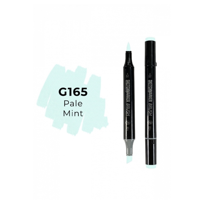 Маркер SKETCHMARKER Brush двухсторонний на спирт.основе цв.G165 Бледная мята