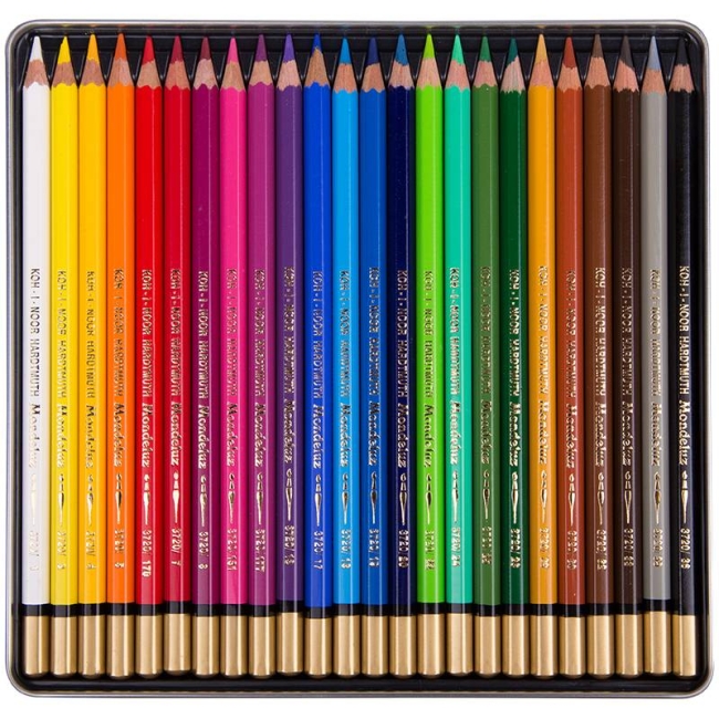 Карандаши акварельные Koh-I-Noor Mondeluz набор 24 цвета в пенале купить в магазине ArtCraft.Space с доставкой Карандаши акварельные Koh-I-Noor Mondeluz набор 24 цвета в пенале купить в магазине ArtCraft.Space с доставкой