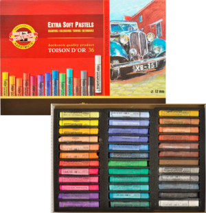 Пастель художественная Koh-I-Noor "Toison D'or Extra Soft 8555", 36цв., картон. упак.