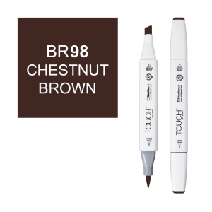 Маркер двухсторонний спиртовой TOUCH TWIN BRUSH BR98 Коричневый каштановый Маркер двухсторонний спиртовой TOUCH TWIN BRUSH BR98 Коричневый каштановый