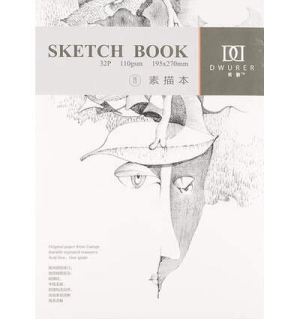 Скетчбук Potentate "Sketch Book" 32 листа, формат 195х270мм, 165г/м2, склейка, м/з 022914,