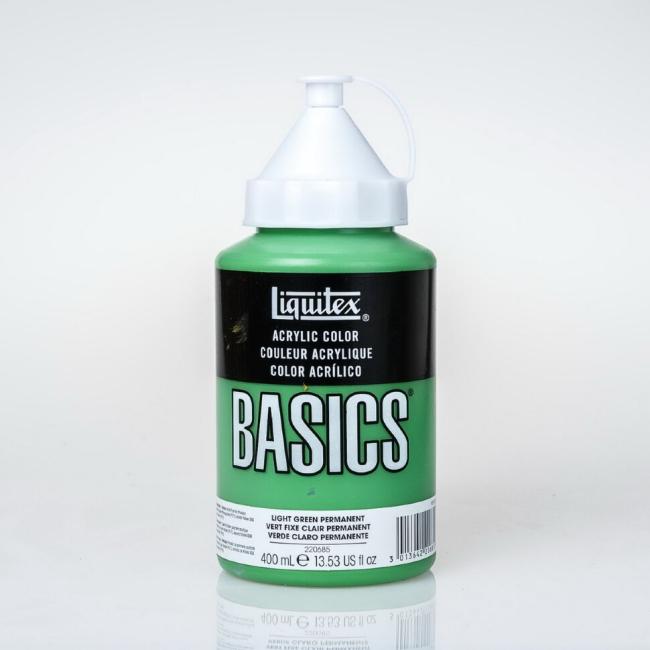 Краска акриловая LIQUITEX Basics №312 зеленый светлый перманентный 400 мл купить в художественном магазине ArtCraft.Space с доставкой