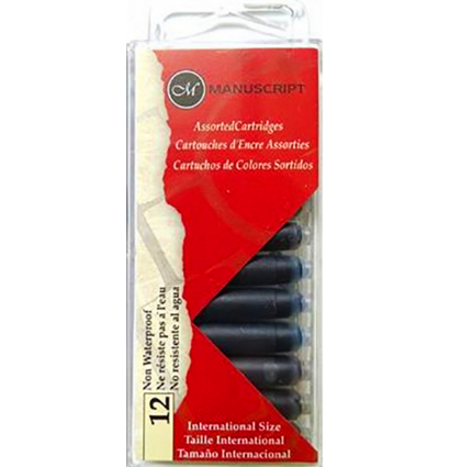 Набор картриджей Manuscript Fountain Pen 38 мл 5 цветов 12 шт купить в магазине ArtCraft.Space с доставкой