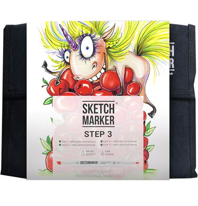 Набор маркеров Скетчмаркер / Sketchmarker "Для начинающих - Step 3" 36 цветов в сумке купить в магазине профессиональных маркеров ArtCraft.Space с доставкой по РФ и СНГ