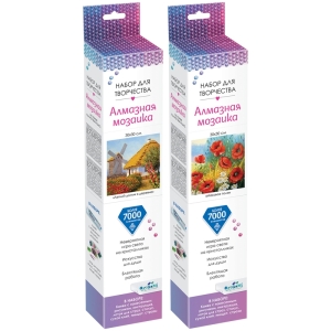 Алмазная мозаика Origami "Алмазные узоры. Родные места", 30*30см, ассорти, европодвес