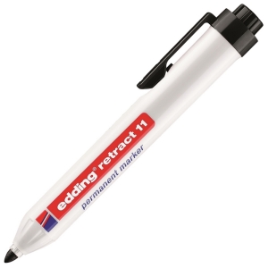 Маркер перманентный автоматический Edding "retract 11/1" черный, пулевидный, 1,5-3,0 мм