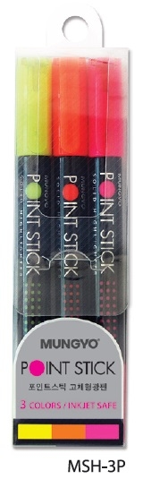 Мелок-текстовыделителитель 3 цвета в пластиковом кейсе