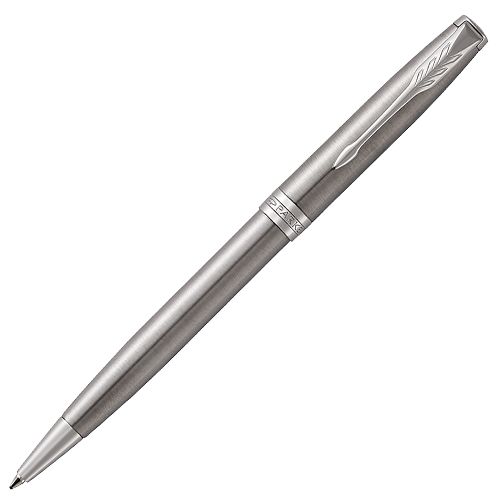 Ручка шариковая Parker Sonnet Stainless Steel CT 1 мм черные чернила, подарочная упаковка купить в магазине ArtCraft.Space