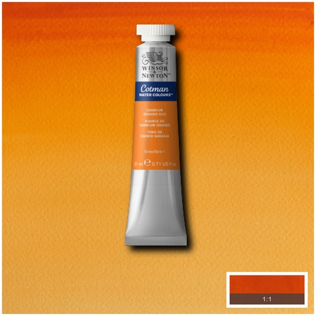 Акварель художественная Winsor&Newton "Cotman", 21мл, туба, оранжевый кадмий Акварель художественная Winsor&Newton "Cotman", 21мл, туба, оранжевый кадмий