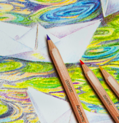 Набор акварельных карандашей Derwent Academy 24 цвета в пенале купить в фирменном художественном магазине ArtCraft.Space с доставкой по РФ и СНГ