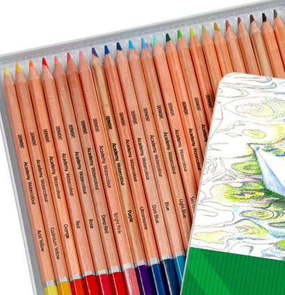 Набор акварельных карандашей Derwent Academy 24 цвета в пенале купить в фирменном художественном магазине ArtCraft.Space с доставкой по РФ и СНГ