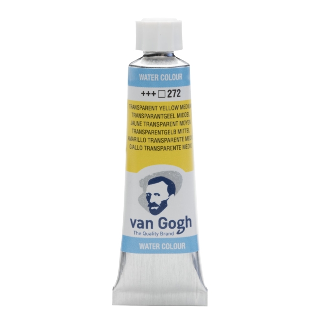 Краска акварельная Van Gogh туба 10мл №272 Жёлтый средний прозрачный