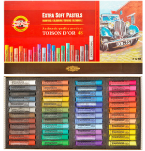 Пастель художественная Koh-I-Noor "Toison D'or Extra Soft 8556", 48цв., картон. упак.