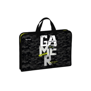 Папка с ручками 1 отделение, А4 Berlingo "Play the game", 340*245*40мм, пластик, на молнии