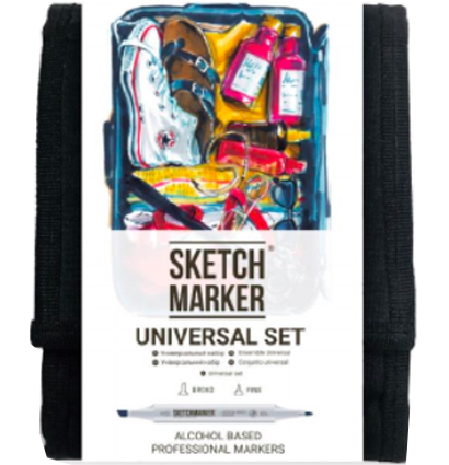 Набор маркеров Скетчмаркер / Sketchmarker "Universal Set" 12 цветов в сумке  купить в магазине ArtCraft.Space с доставкой по всему миру