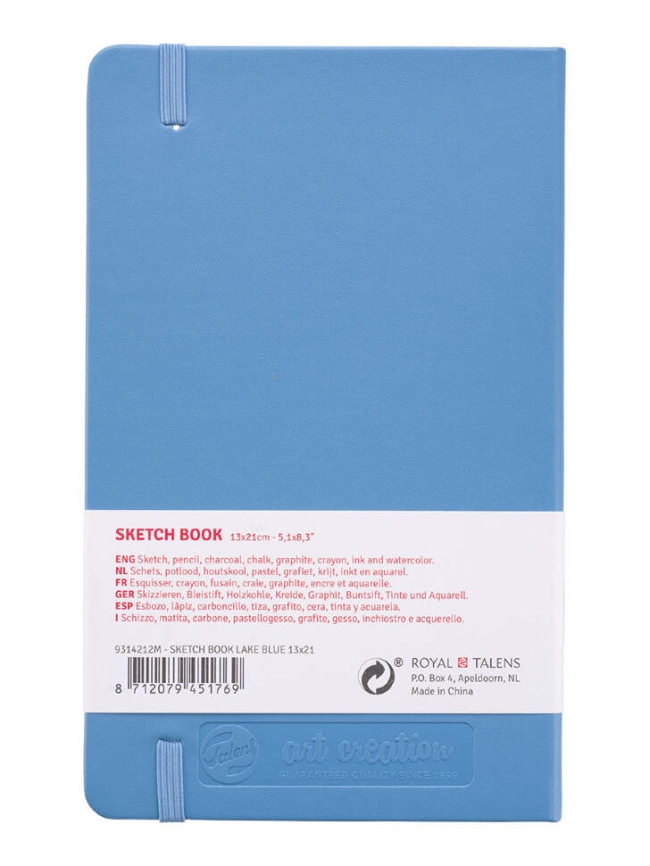 Скетчбук голубой для зарисовок Art Creation Sketchbook Royal Talens с резинкой А5 / 80 листов / 140 гм купить в художественном магазине ArtCraft.Space с доставкой по РФ и СНГ