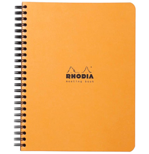 Ежедневник Rhodia Classic, 160х210 мм, оранжевый, мягкая обложка, линия, 80л, белый, микроперф., 90г,