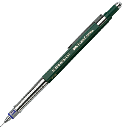 Карандаш механический Faber-Castell TK-Fine Vario L зеленый, грифель 0.7 мм HB купить в магазине ArtCraft.Space
