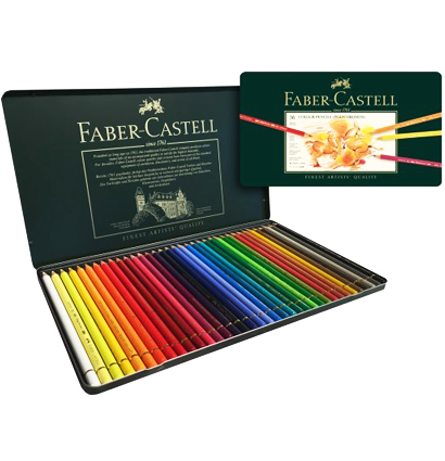 Цветные карандаши Faber Castell Polychromos набор из 36 цветов в металлическом кейсе купить в магазине товаров для рисования ArtCraft.Space Цветные карандаши Faber Castell Polychromos набор из 36 цветов в металлическом кейсе купить в магазине товаров для рисования ArtCraft.Space