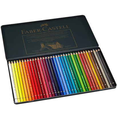 Цветные карандаши Faber Castell Polychromos набор из 36 цветов в металлическом кейсе купить в магазине товаров для рисования ArtCraft.Space Цветные карандаши Faber Castell Polychromos набор из 36 цветов в металлическом кейсе купить в магазине товаров для рисования ArtCraft.Space