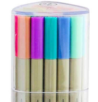 Набор капиллярных линеров для скетчей Finecolour Liner 24 цвета (вариант А) купить в магазине маркеров и товаров для рисования ArtCraft.Space с доставкой по РФ и СНГ