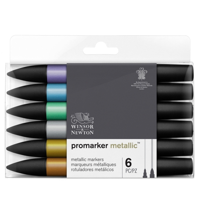 Набор маркеров PROMARKER 6 цветов металлик