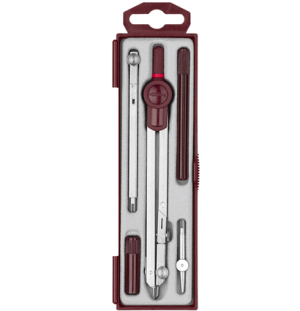 Готовальня Rotring "Centro", 5 предметов, циркуль 140 мм,, пластик. футляр