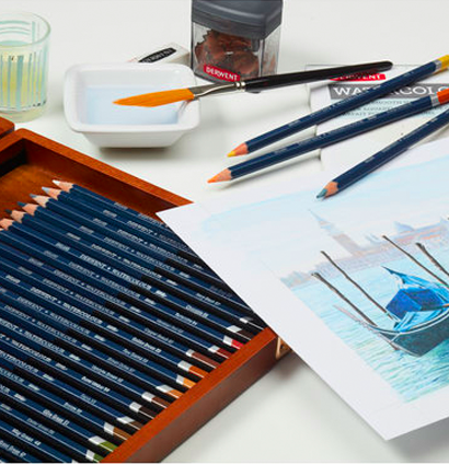 Набор акварельных карандашей Derwent Watercolour 12 цветов в кейсе купить в магазине товаров для рисования ArtCraft.Space с доставкой по РФ и СНГ