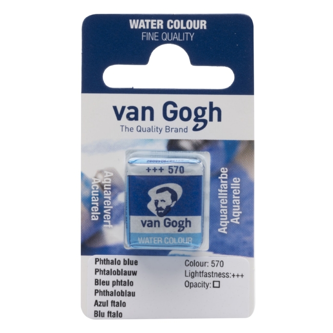 Краска акварельная Van Gogh кювета №570 Синий фталоцианин