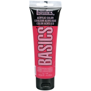 Краска акриловая художественная Liquitex "Basics", 118мл, туба, 114 хинакридон маджента