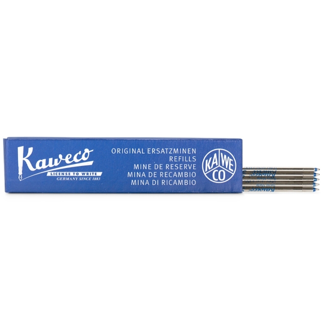 Набор стержней для шариковых ручек KAWECO D1 5 шт 1.0мм синий