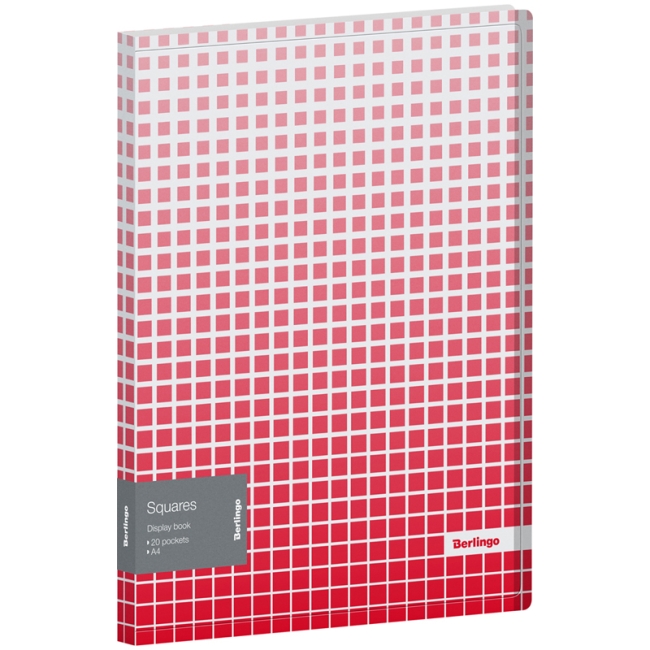 Папка с 20 вкладышами Berlingo "Squares", 17мм, 600мкм, с внутр. карманом, с рисунком Папка с 20 вкладышами Berlingo "Squares", 17мм, 600мкм, с внутр. карманом, с рисунком