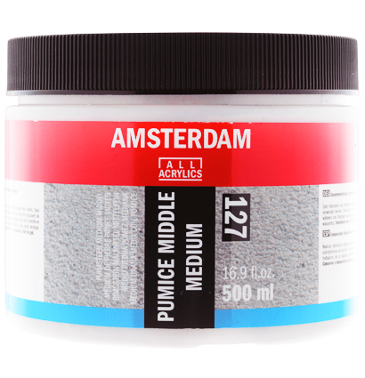 Медиум для акрила Amsterdam Pumice Middle Medium для придания среднезернистой структуры 127 в банке 500 мл купить в художественном магазине ArtCraft.Space с доставкой по РФ и СНГ