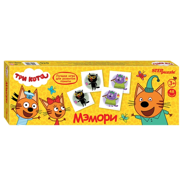 Игра настольная Step Puzzle "Три кота", картонная коробка