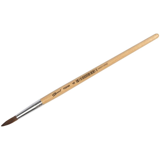 Кисть пони, ArtSpace, круглая №06, пакет, европодвес Кисть пони, ArtSpace, круглая №06, пакет, европодвес