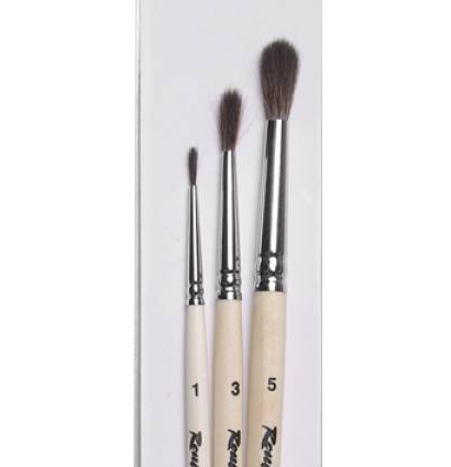 Набор кистей Roubloff ЭКО№51 имитация белки круглые № 1, 3, 5 в блистере (3 кисти) купить в художественном магазине ArtCraft.Space с доставкой по всему миру