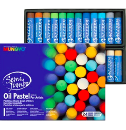 Пастель Mungyo Jumbo Oil Pastel масляная круглая 24 цвета для начинающих купить в художественном магазине ArtCraft.Space
