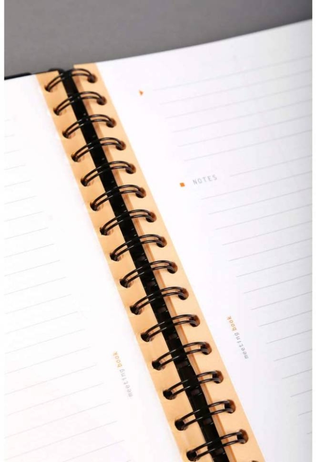 Ежедневник Rhodiactive ExaMeeting, 160х210 мм, черный, ПП  обложка, линия, 80л, белый, микроперф., 9,