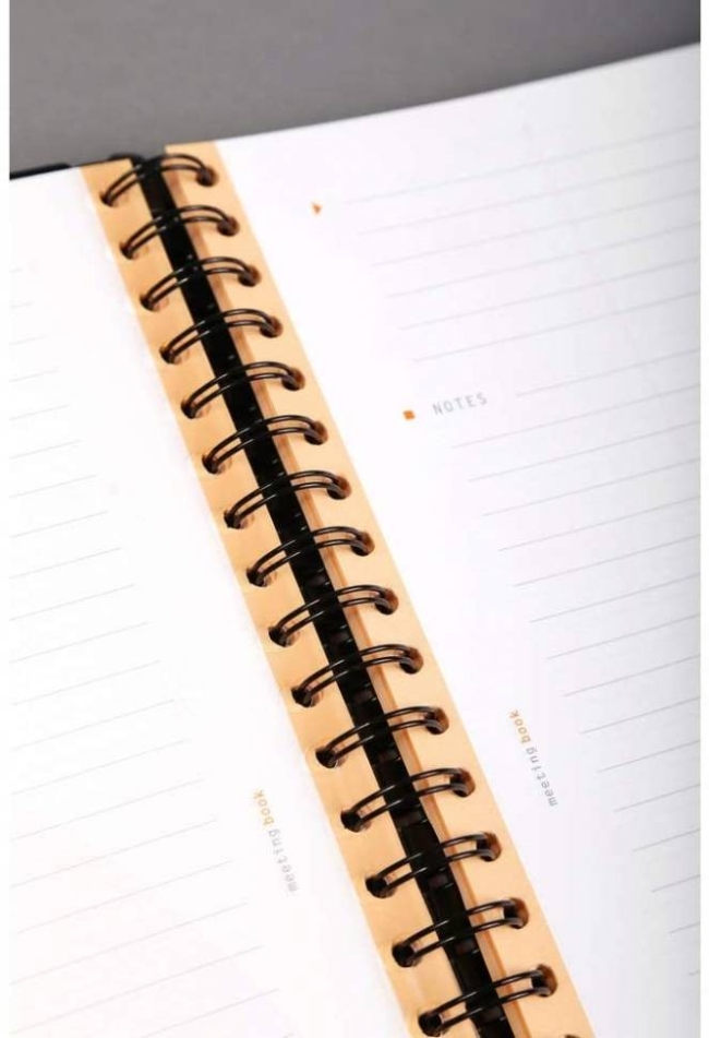 Ежедневник черный Rhodiactive ExaMeeting линейка полипропиленовая обложка А5 / 80 листов / 90 гм купить в художественном магазине ArtCraft.Space с доставкой по всему миру