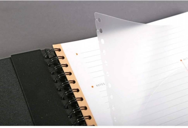 Ежедневник черный Rhodiactive ExaMeeting линейка полипропиленовая обложка А5 / 80 листов / 90 гм купить в художественном магазине ArtCraft.Space с доставкой по всему миру